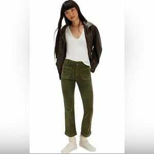Free People Olive Cropped Pants